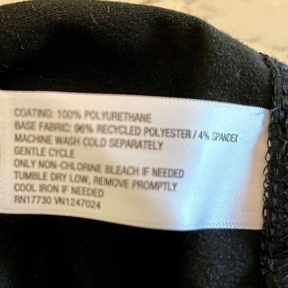 A new day faux leather pants, black, sz 14, high rise, straight leg - Picture 5 of 5